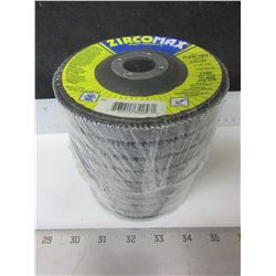New case of 10 Flap Disks / ZircoMax high density 4-1/2" x 7/8    80 grit