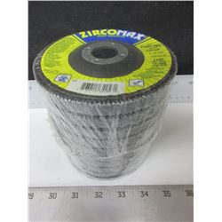 New case of 10 Flap Disks / ZircoMax high density 4-1/2" x 7/8    80 grit
