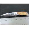 Image 1 : New Browning Lock Blade Knife / 6-1/2" long open / blade 440c / wood handle