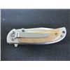 Image 3 : New Browning Lock Blade Knife / 6-1/2" long open / blade 440c / wood handle
