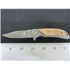 Image 1 : New Browning Lock Blade Knife / 6-1/2" long open / blade 440c / wood handle