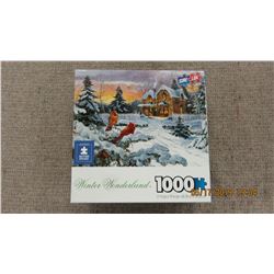 LIKE NEW - 1000 PIECE "WINTER WONDERLAND" PUZZLE