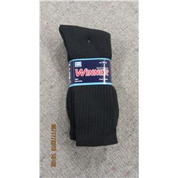NEW - MEN'S BLACK SOCKS (3 PAIR) - PER BUNDLE
