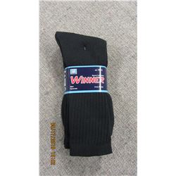 NEW - MEN'S BLACK SOCKS (3 PAIR) - PER BUNDLE