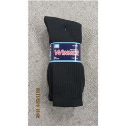 NEW - MEN'S BLACK SOCKS (3 PAIR) - PER BUNDLE