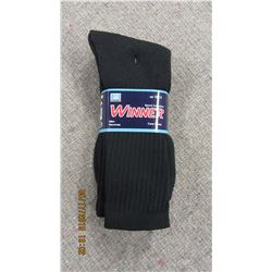 NEW - MEN'S BLACK SOCKS (3 PAIR) - PER BUNDLE