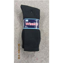 NEW - MEN'S BLACK SOCKS (3 PAIR) - PER BUNDLE