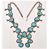 Image 1 : Squash Blossom Turquoise Necklace