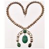 Image 1 : Turquoise Mercury Dime Squash Blossom Necklace