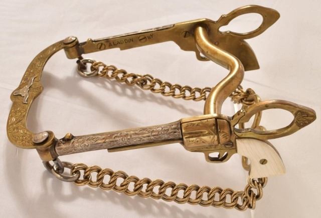 Engraved Ivory Pistol Horse Bit MJ Clark Wyoming