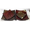 Image 1 : BUNDLE OF 4 MOSAIC CURVED SQUARE CENTERPIECE