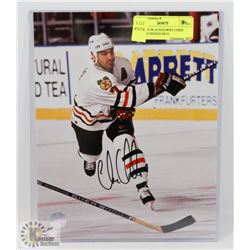 CHICAGO BLACKHAWKS CHRIS CHELIOS SIGNED 8X10