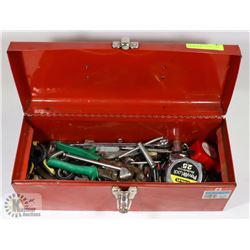 RED METAL MASTERCRAFT TOOL BOX W/ TOOLS