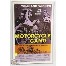 MOTORCYCLE GANG MOVIE POSTER