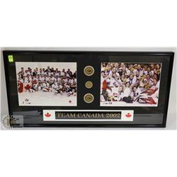 TEAM CANADA 2002 OLYMPIC MEDAL FRAMED PICTURE