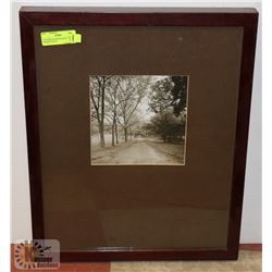 COUNTRY ROADS BLACK & WHITE FRAMED PHOTO