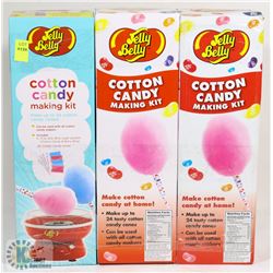 THREE JELLY BELLY COTTON CANDY MAKING KITS