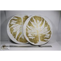 LOT OF TWO ROUND SHOW HOME WALL ART