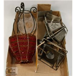 SMALL METAL CANDLE HOLDERS