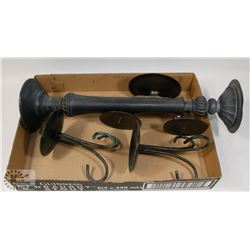 4 METAL CANDLE HOLDERS