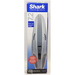 SHARK CORDLESS HAND VAC, 7.2 VOLT,