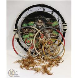 BOX W/SET OF 4 DREAMCATCHERS - 1 LARGE,