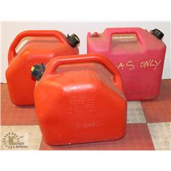 LOT OF THREE JERRY CANS