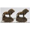 Image 1 : BRASS / COPPER LION BOOKENDS W/ 1926 STAMPED ON IT