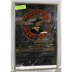 PLAYERS NAVY CUT MIRRORED GLASS ADVERTISEMENT