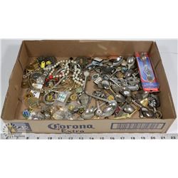 LOT OF ESTATE SPOON & JEWELRY COLLECTION