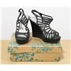 Image 1 : BAMBOO SIZE 10 BLACK LADIES SHOES,