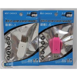 LOT OF TWO NEW ALL IN ONE CARD READERS