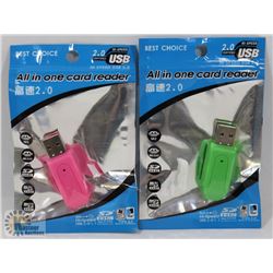 LOT OF TWO NEW ALL IN ONE CARD READERS