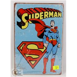 NEW! 8" X 12" SUPERMAN METAL SIGN