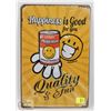 Image 1 : NEW! 8" X 12" HAPPINESS METAL SIGN