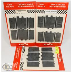 3PC NEW OLD STOCK ELDON SLOT CAR TRACK.
