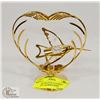 Image 1 : 24K GOLD PLATED AUSTRIAN CRYSTAL HUMMINGBIRD.