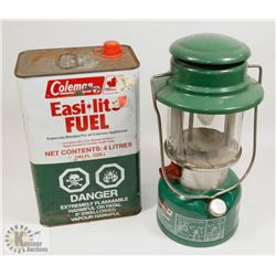 COLEMAN LANTERN EASI-LITE WITH FUEL.