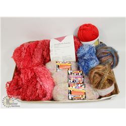 FLAT OF YARN INCL WOOL & ACRYLIC