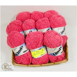 10 BALLS CINDY ACRYLIC/WOOL PINK.