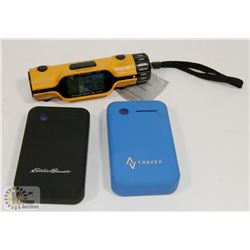 LOT OF 2 EDDIE BAUER SOLAR POWER BATTERY CHARGERS