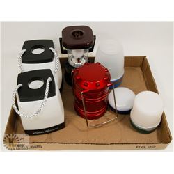 LOT OF EDDIE BAUER LUMEN CAMP LANTERNS AND MORE