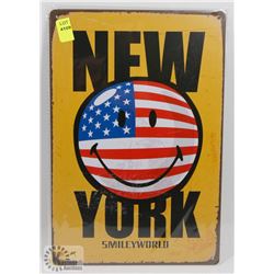 NEW 12" X 8" NEW YORK METAL SIGN