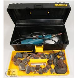 MAKITA DIE SPACE GRINDER WITH ACCESSORIES.