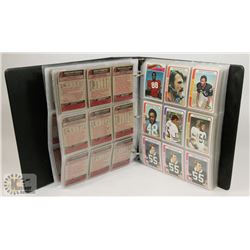 BINDER OF FOOTBALL CARDS FROM 1977-1979