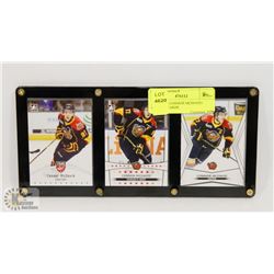 3 FRAMED CONNOR MCDAVID HOCKEY CARDS.