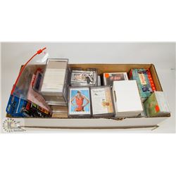 BOX OF MISC COLLECTIBLE CARDS INCL UNOPENED BOXES,