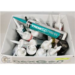 LOT OF 18 TUBES OF VARIOUS RTV, SEALANT & CAULKING