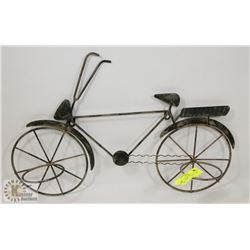 WROUGHT IRON BICYCLE PLANT HOLDER WALL