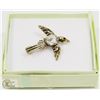 Image 1 : ESTATE HUMMINGBIRD BROOCH WITH CRYSTAL CENTRE